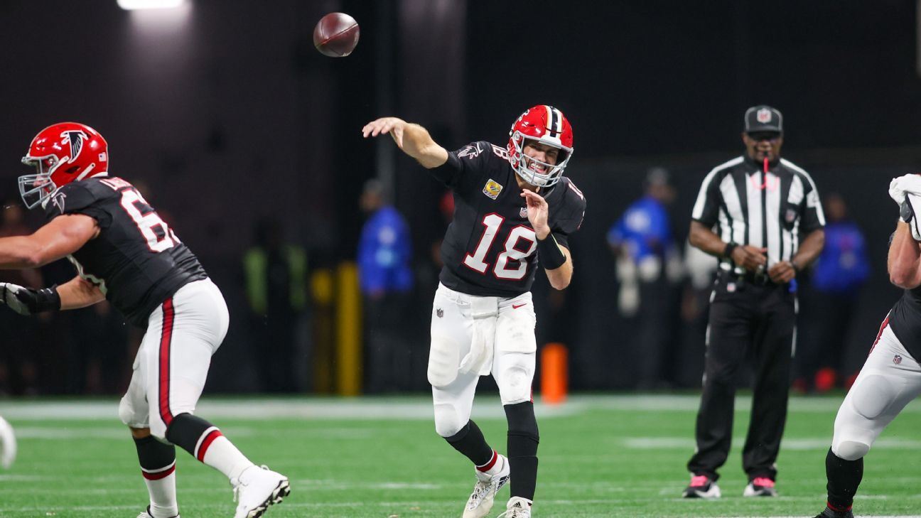 Kirk Cousins ​​lets the air fly on the night of his career as the Falcons win in OT