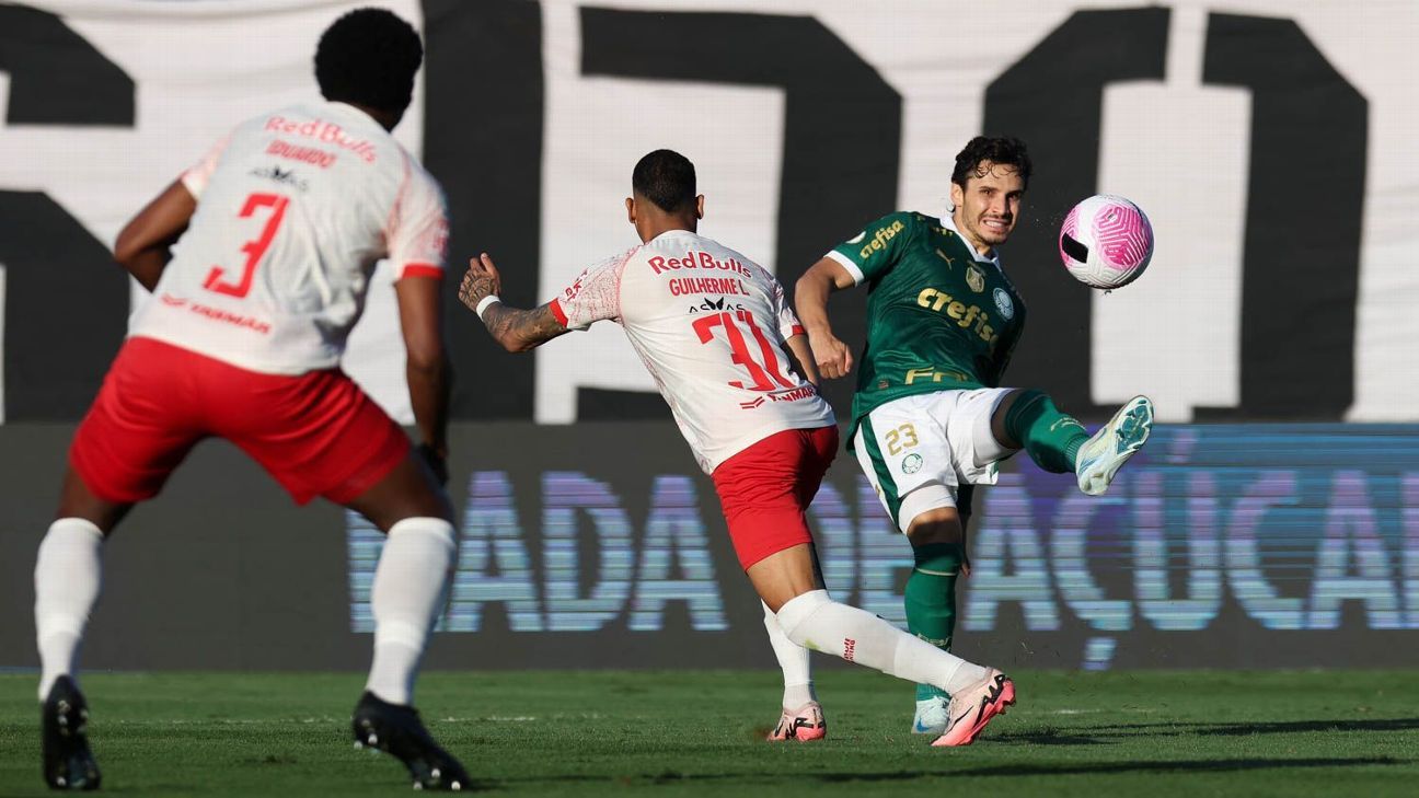 Palmeiras empata com Red Bull Bragantino e vê Botafogo ampliar vantagem na liderança