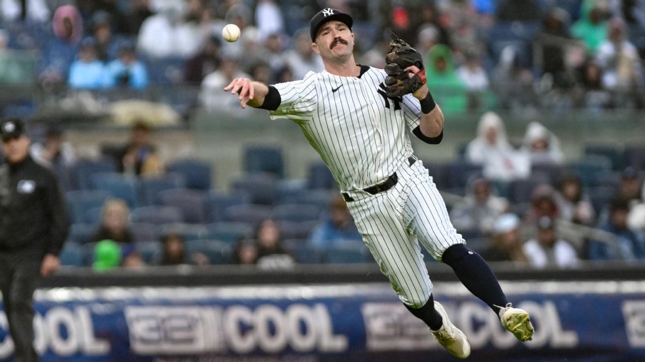 The Yankees will start Jon Berti and Jose Trevino in Game 3 against the Guardians