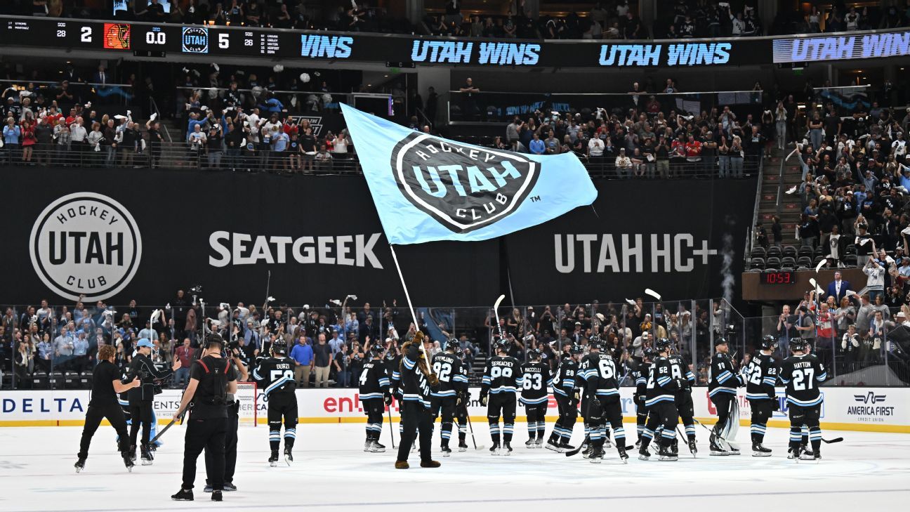 The Utah Hockey Club beats the Chicago Blackhawks in the opening game