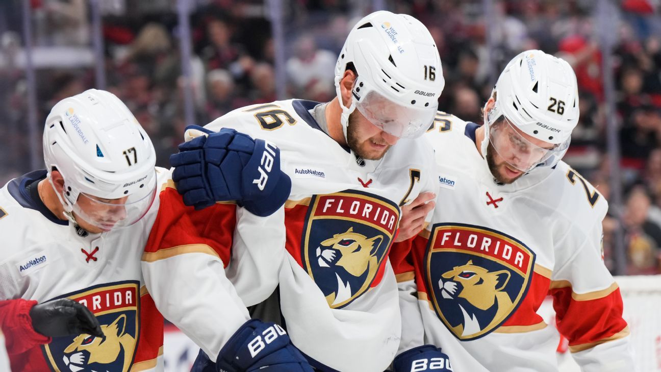 Panthers' Aleksander Barkov skates in step toward return - ESPN