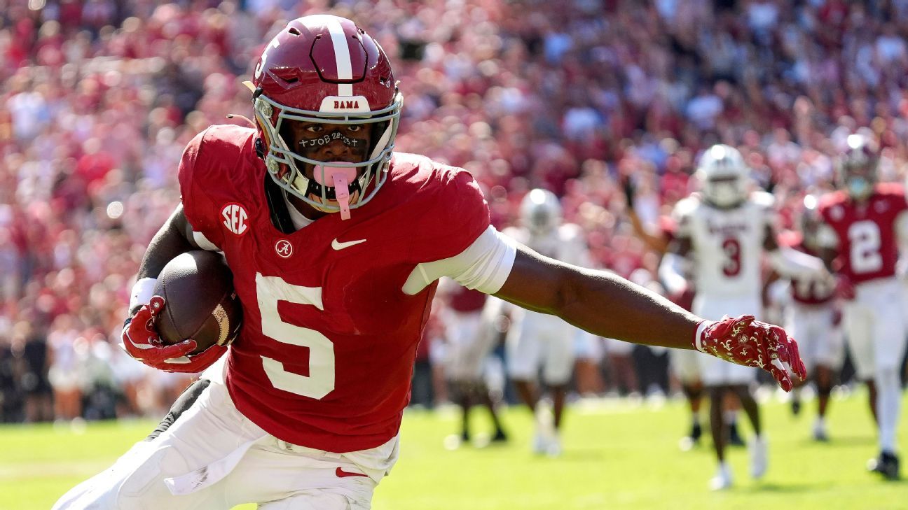 Alabama WR Bernard tells ESPN he'll return in '25