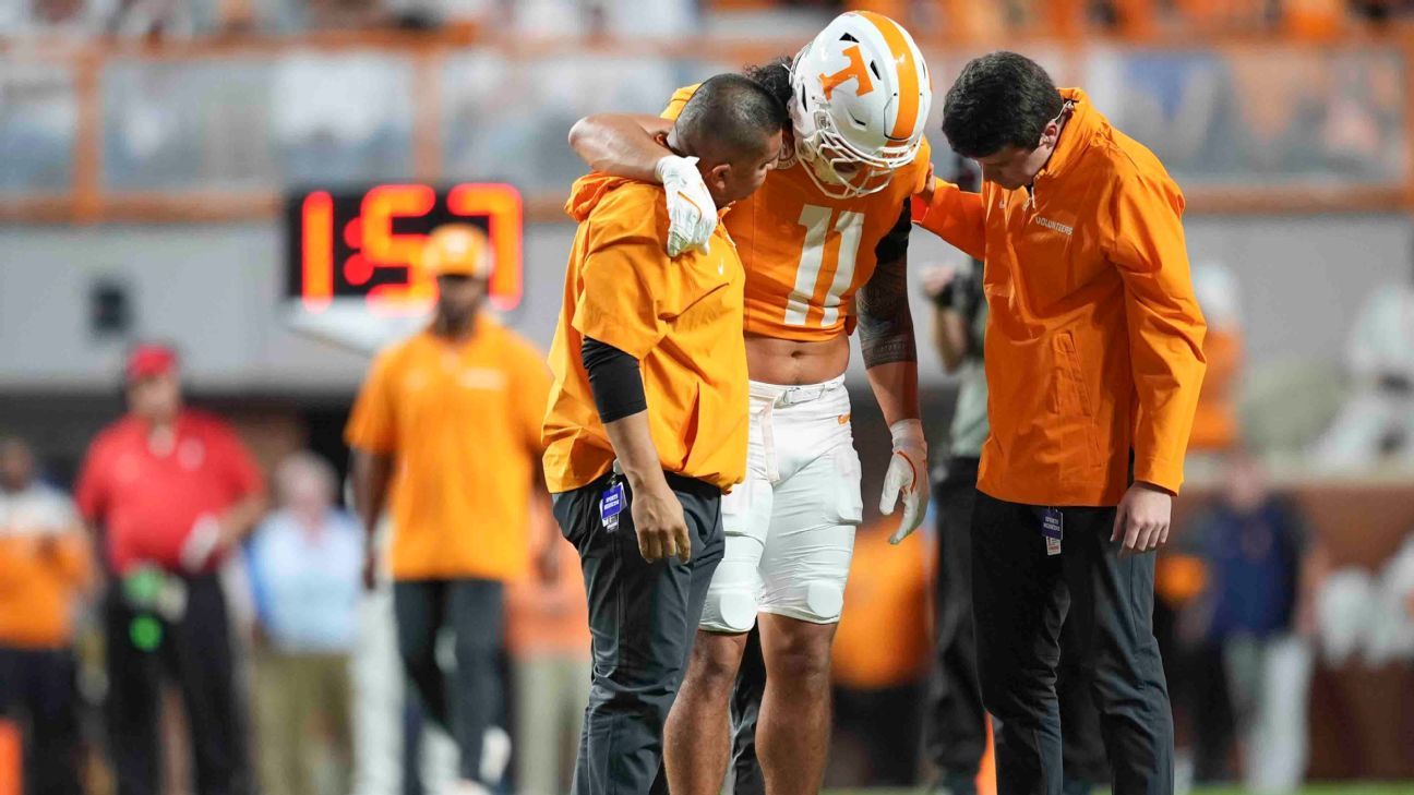 Tennessee LB Pili out for season with torn ACL