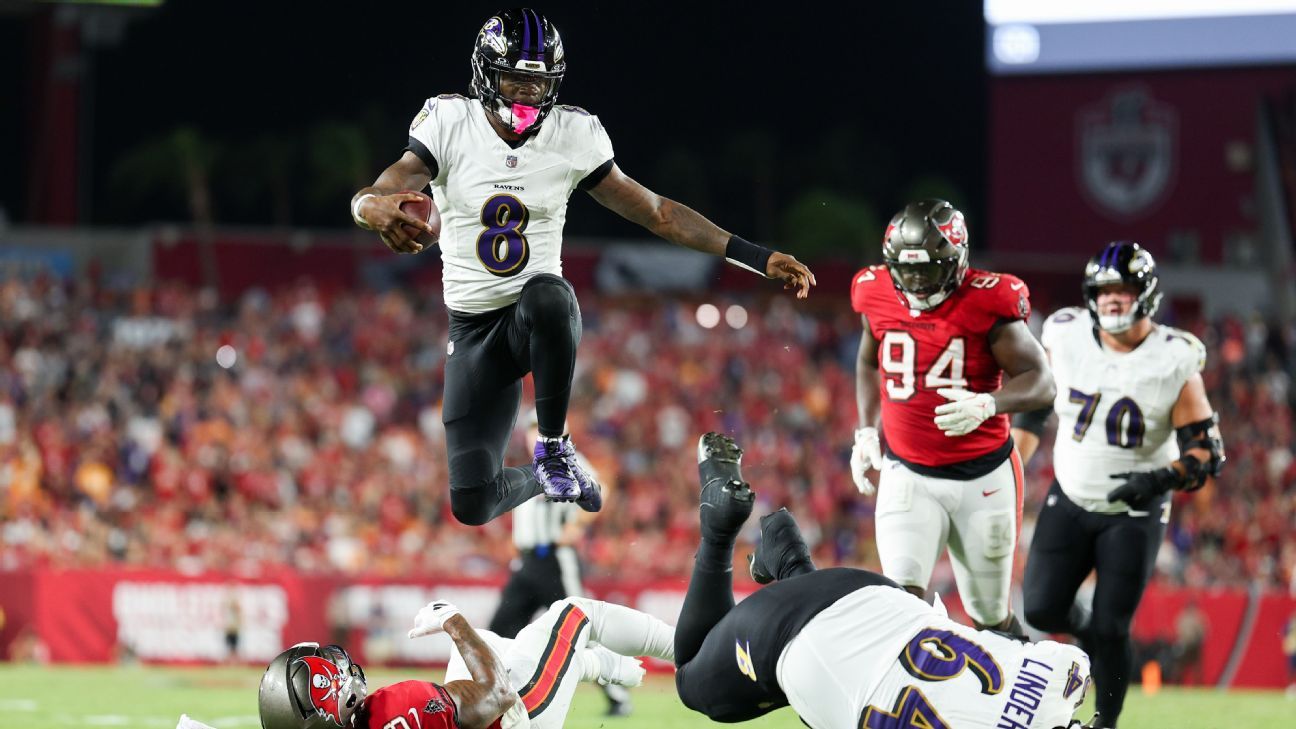 Lamar Jackson y los Ravens dominan a los Buccaneers en la victoria de la MNF