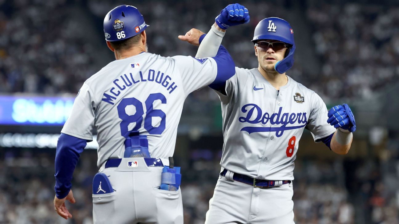 Dodgers place Hernández on IL, call up Outman
