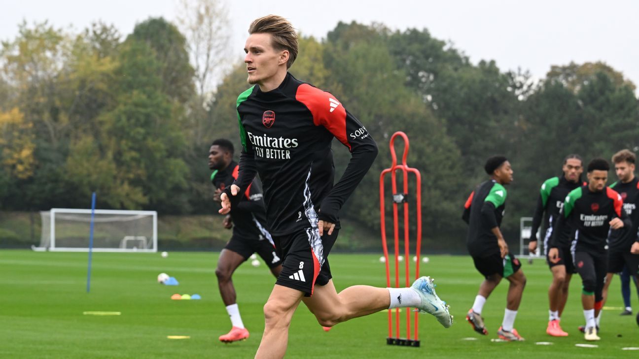 Ødegaard injury: Arsenal captain back in training