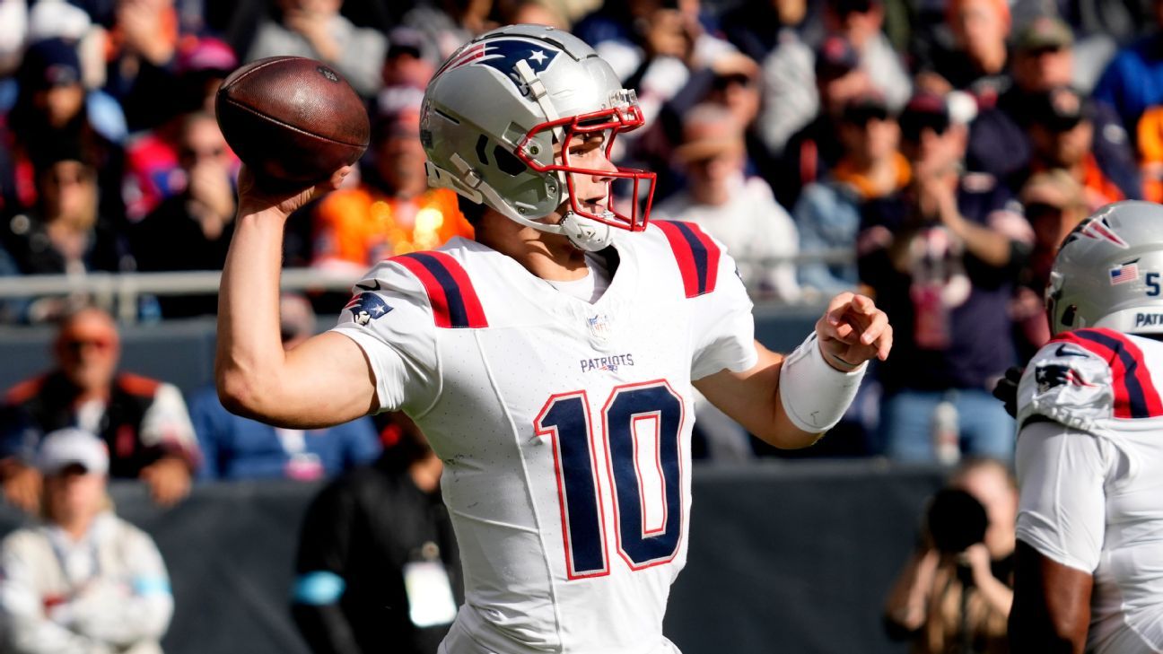 Patriots cite QB Maye's growth as leader after win vs. Bears - ESPN