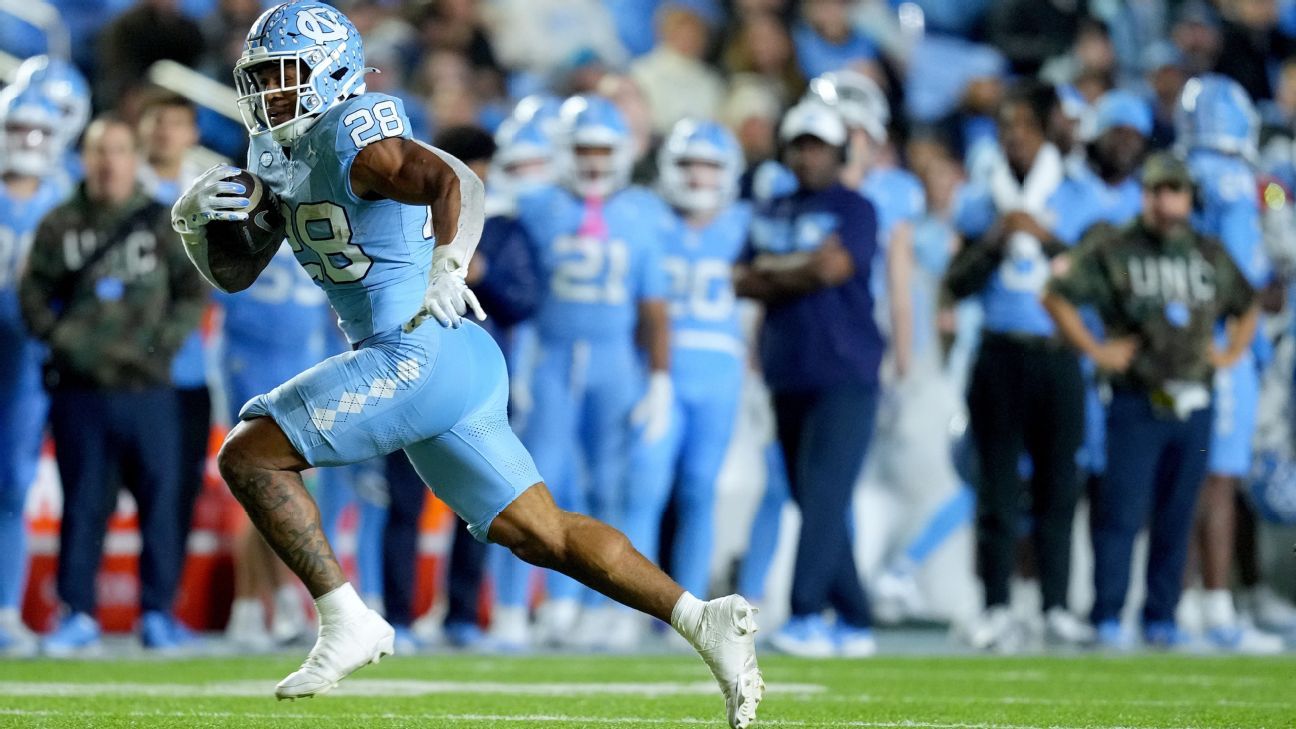 UNC's Hampton, 2nd in nation in rushing, to draft