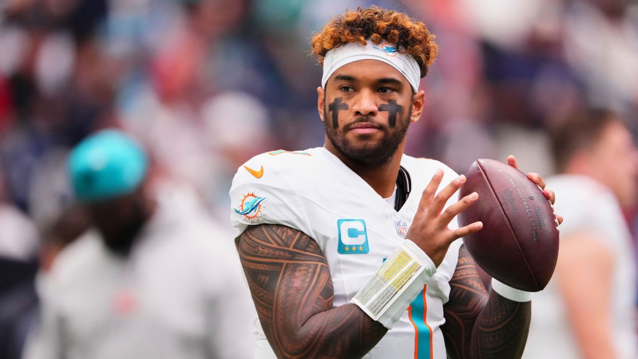 Dolphins downgrade Tua Tagovailoa to doubtful for hip injury ESPN