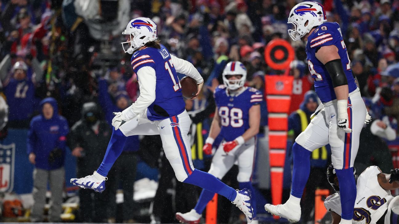 Josh Allen brilha, e Buffalo Bills elimina Baltimore Ravens em jogo fantástico