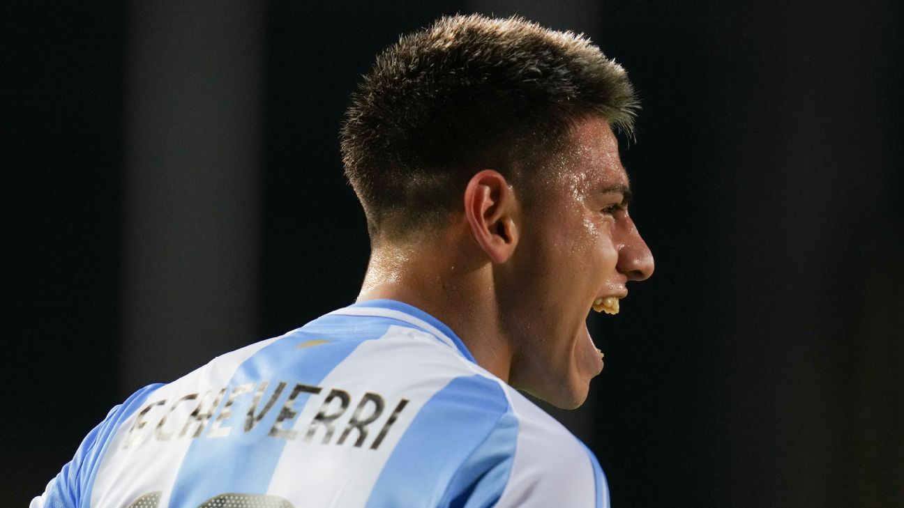 City's Echeverri stars in Argentina U20 6-0 win