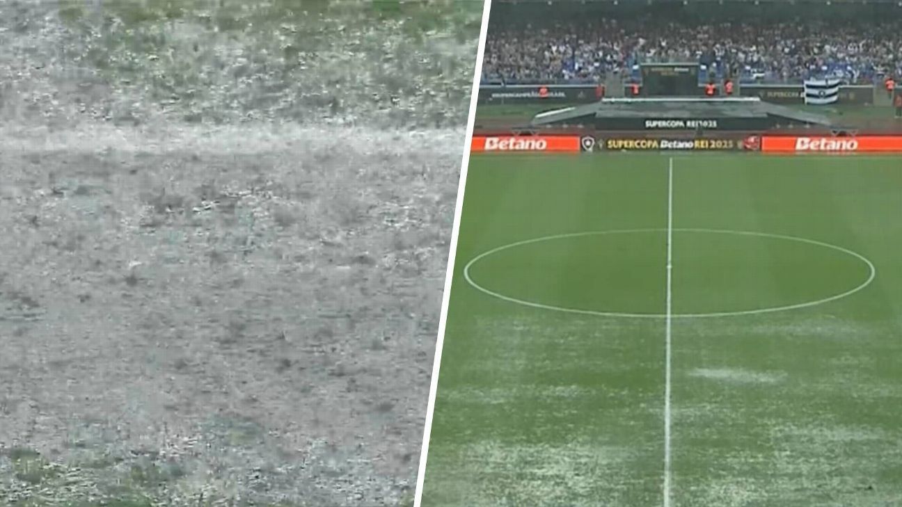 Chuvas intensas interrompem clássico Botafogo x Flamengo devido a gramado impraticável