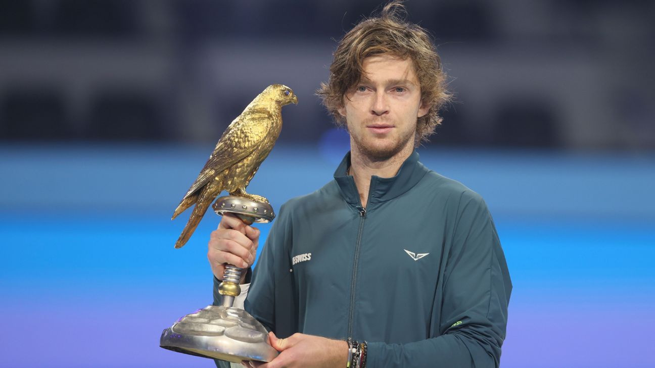 Rublev tops Draper in 3 sets to claim Qatar title