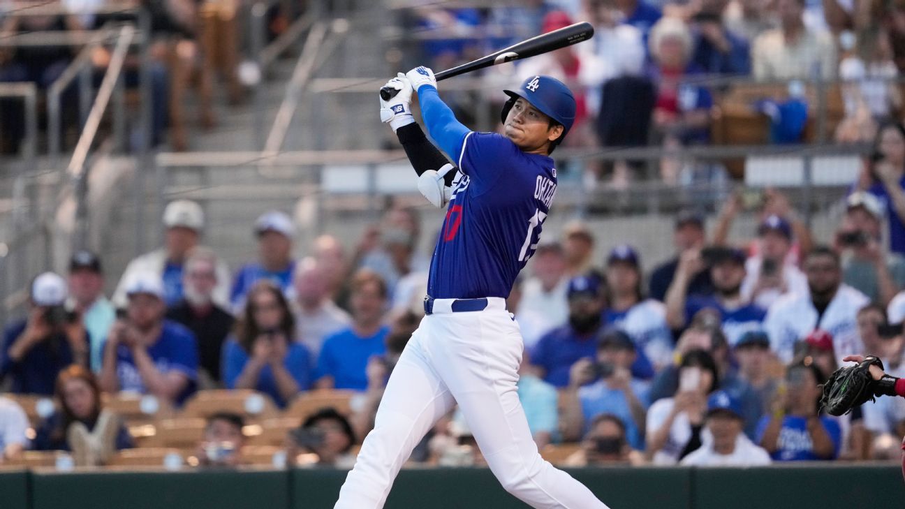 Ohtani opens spring with solo HR in first at-bat