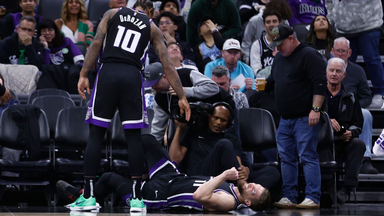 Kings' Sabonis out at least 10 days due to ankle