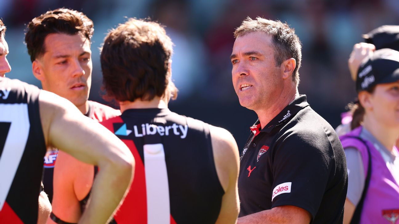 Essendon coach Brad Scott hits out at academies, father-sons