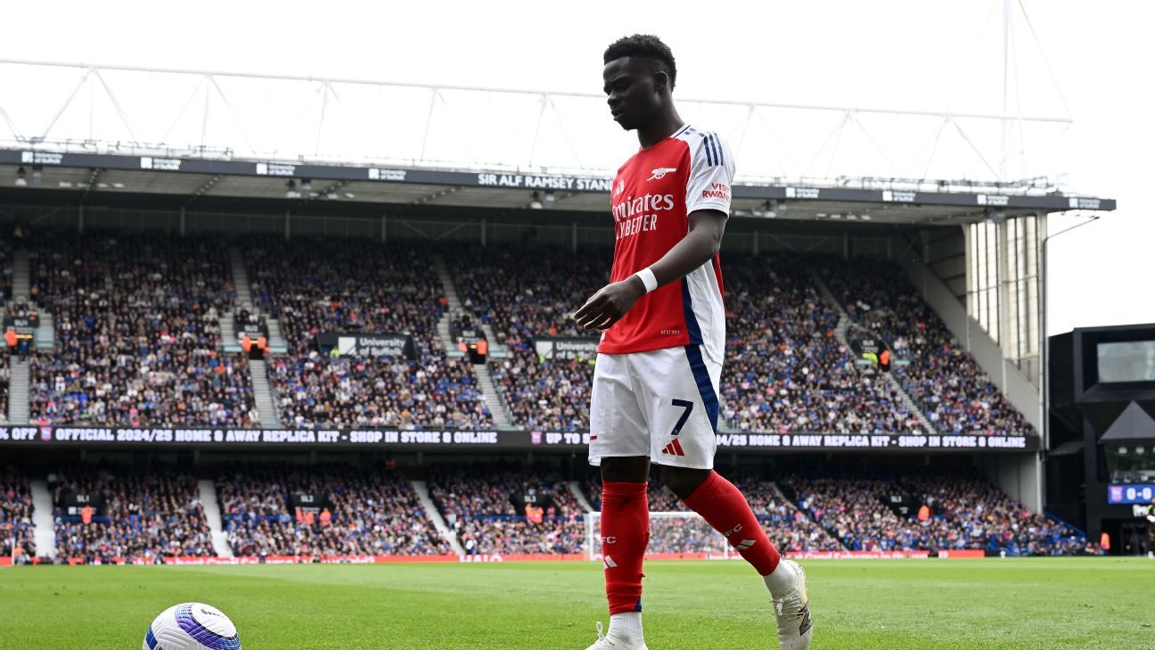 Arteta reluctant to rest Saka in Premier League