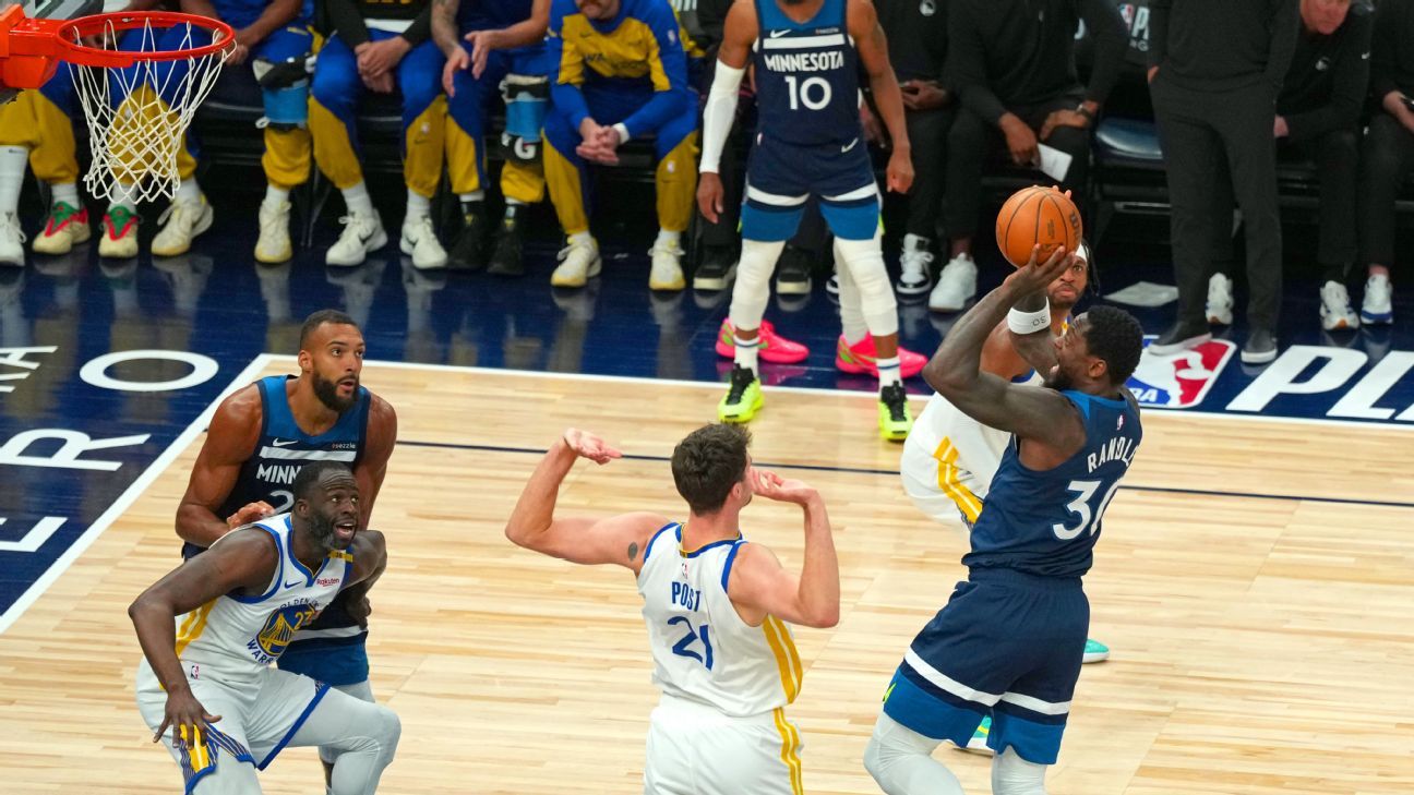 Anthony Edwards questionable to return as Wolves lead Warriors in Game 2