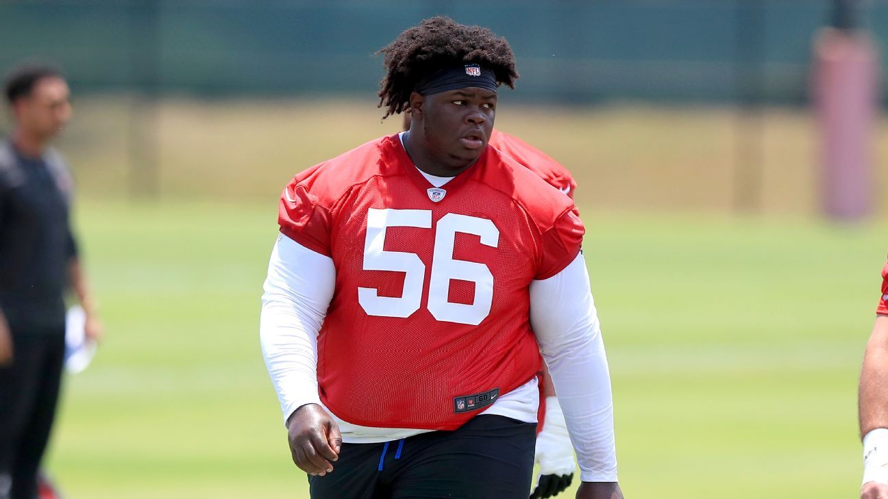 Bucs rookie Desmond Watson embracing journey, being the heaviest player in NFL history