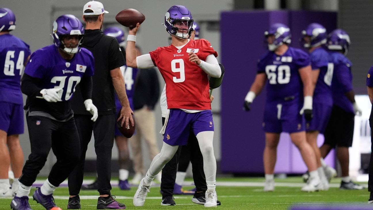 How are Vikings testing J.J. McCarthy in his return to the field?