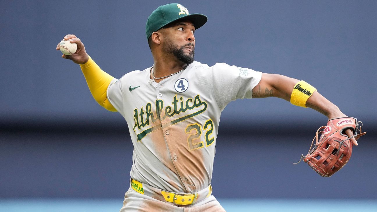 A’s place Andujar, Hoglund on IL, recall Bleday
