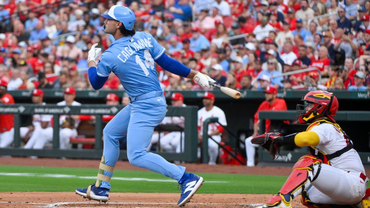 Caglianone hitless in Royals debut, still has impact