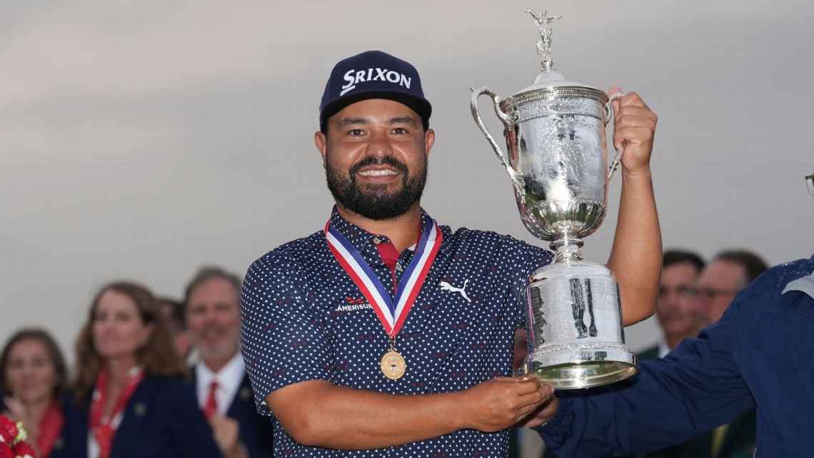 J.J. Spaun won the U.S. Open on Sunday after shooting a 32 on the back nine.
