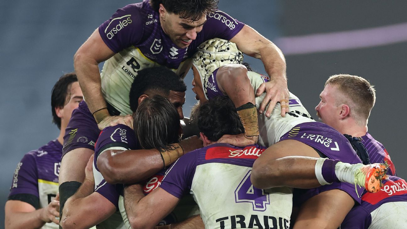 Four-try Johnston closes on record but Storm pip Souths