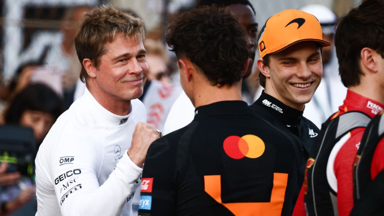 Brad Pitt en la película de F1