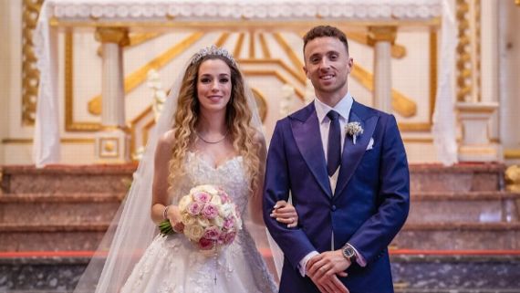 Diogo Jota and Rute Cardoso wedding photo