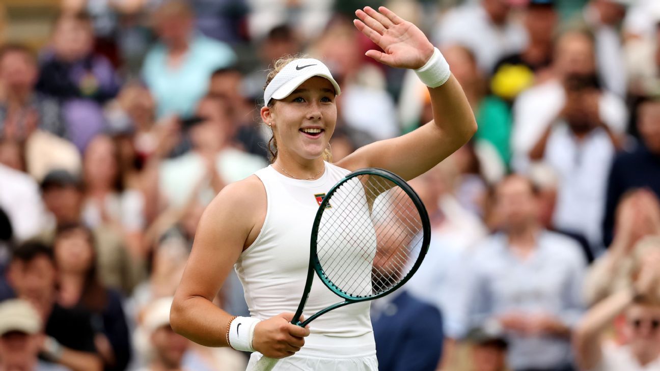 Andreeva, 18, into last 16; No. 11 Rybakina falls