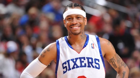 Allen Iverson in Philadelphia 76ers uniform
