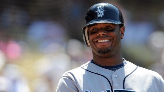 Ken Griffey Jr. in Mariners uniform
