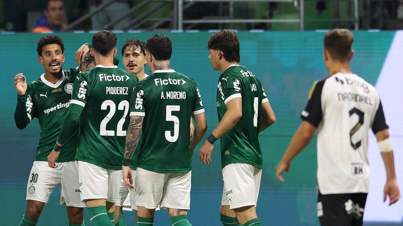 Palmeiras vence Atlético-MG com dois golaços de Hulk no Allianz pela Série A.