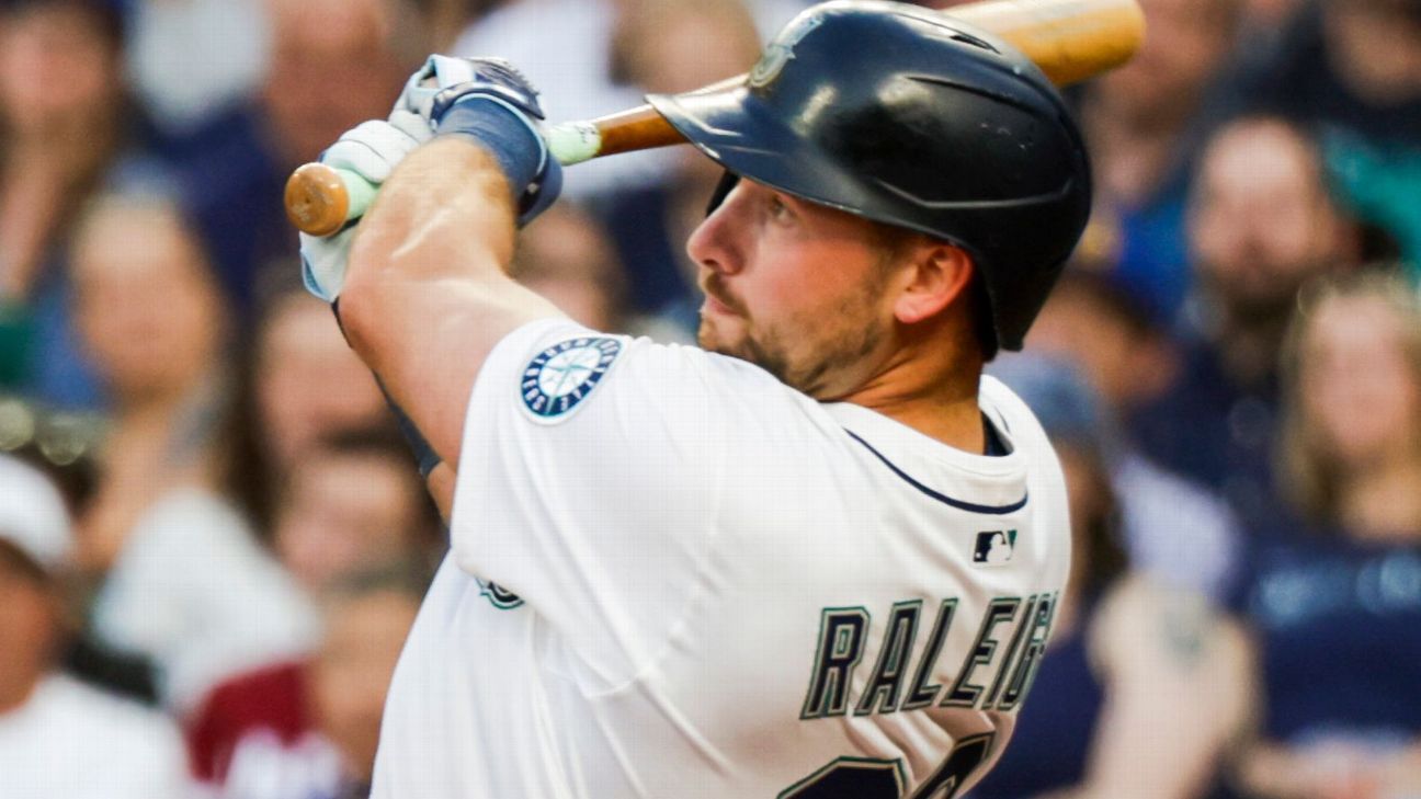 Raleigh hits 39th HR, Mariners end Brewers’ 11-game streak