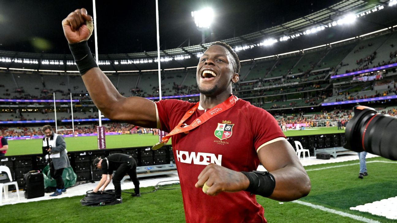 Maro Itoje, un capitán victorioso de los Leones.