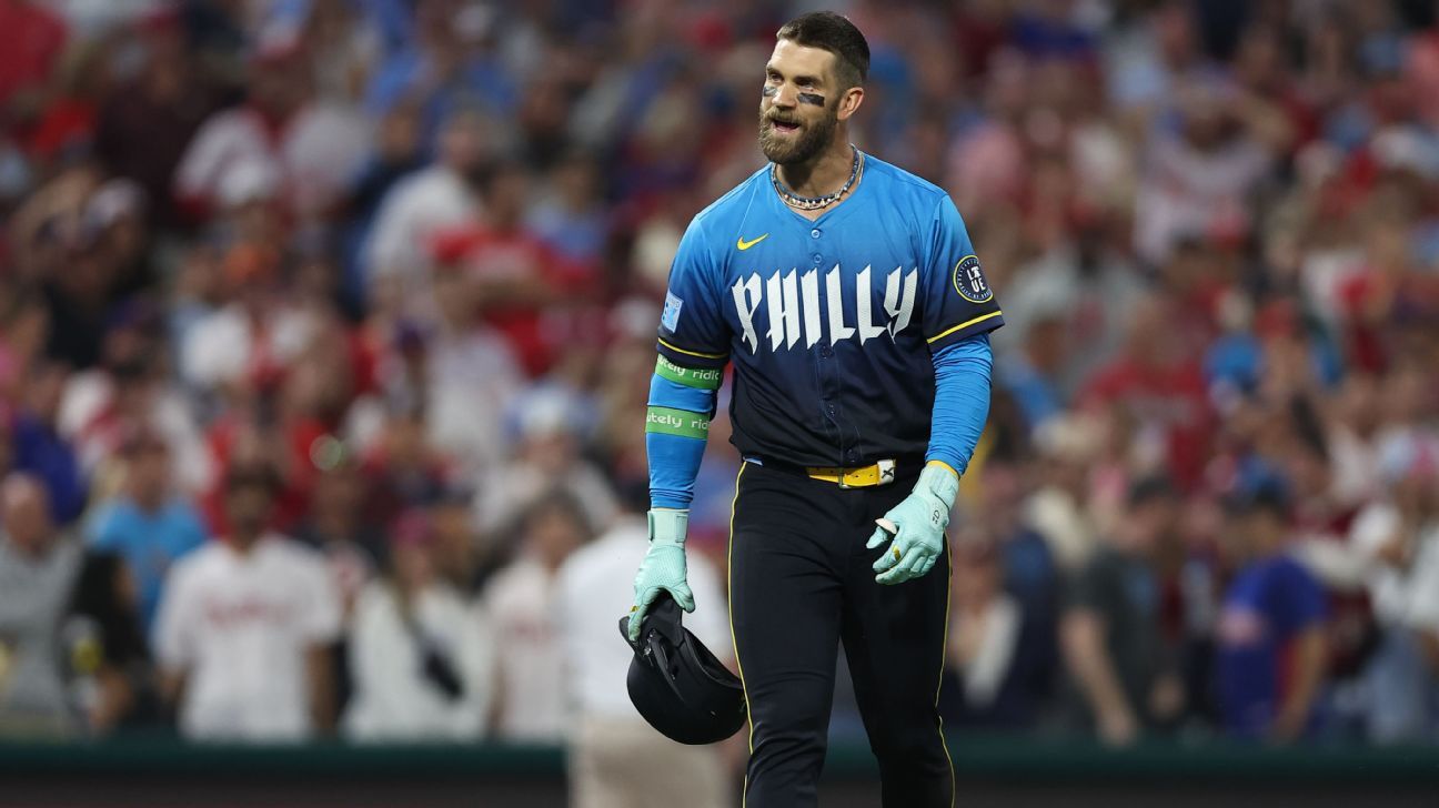 Phillies' Harper: Ejection for arguing 'warranted'