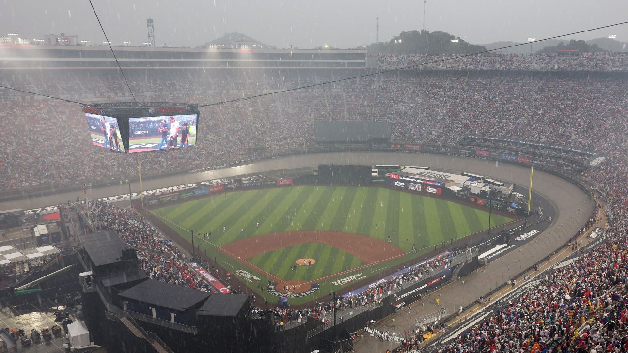 Braves-Reds showcase at Bristol stalled by rain