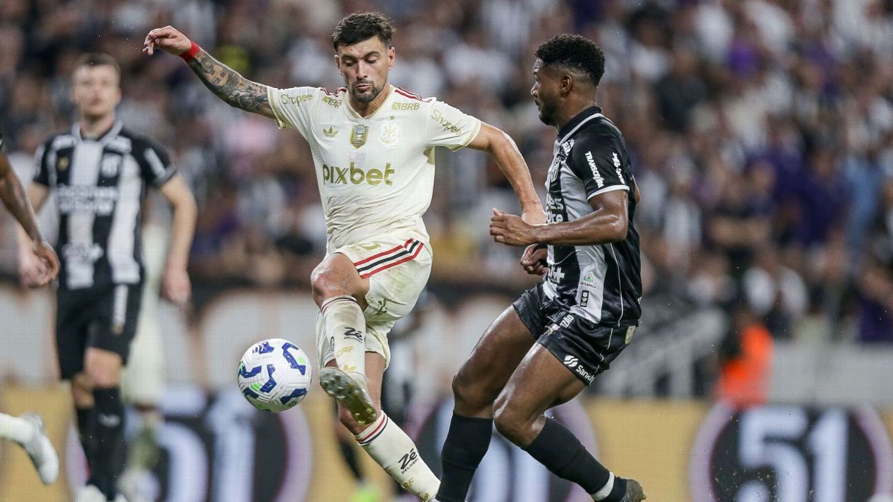 Flamengo mantém liderança no Brasileirão mesmo cedendo empate ao Ceará.