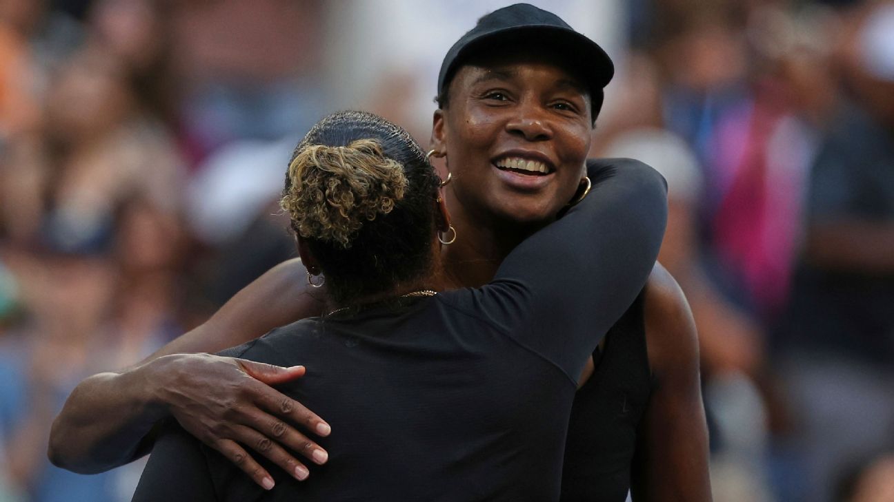 Venus Williams cae en dobles del US Open ante Townsend/Siniakova