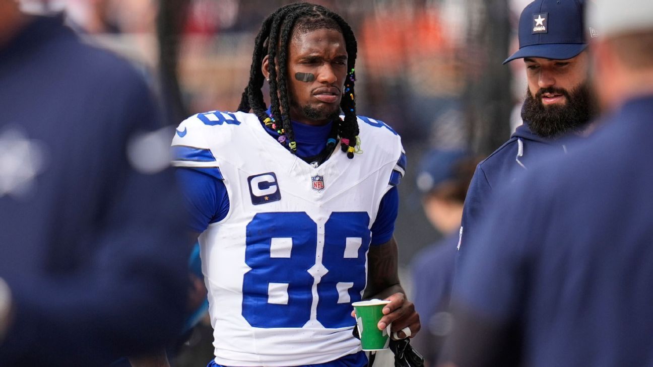 Cowboys WR CeeDee Lamb ruled out vs. Bears with ankle injury