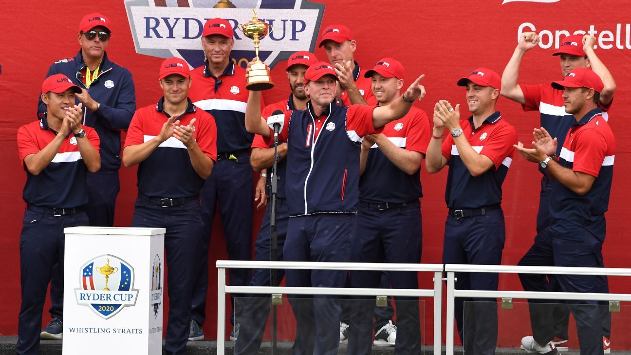 Uniforme del Equipo USA en Ryder Cup 2021, día tres