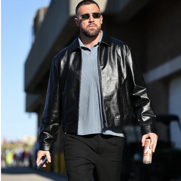 NFL Week 7's fashionable arrivals, featuring Travis Kelce and the Chiefs' leather looks
