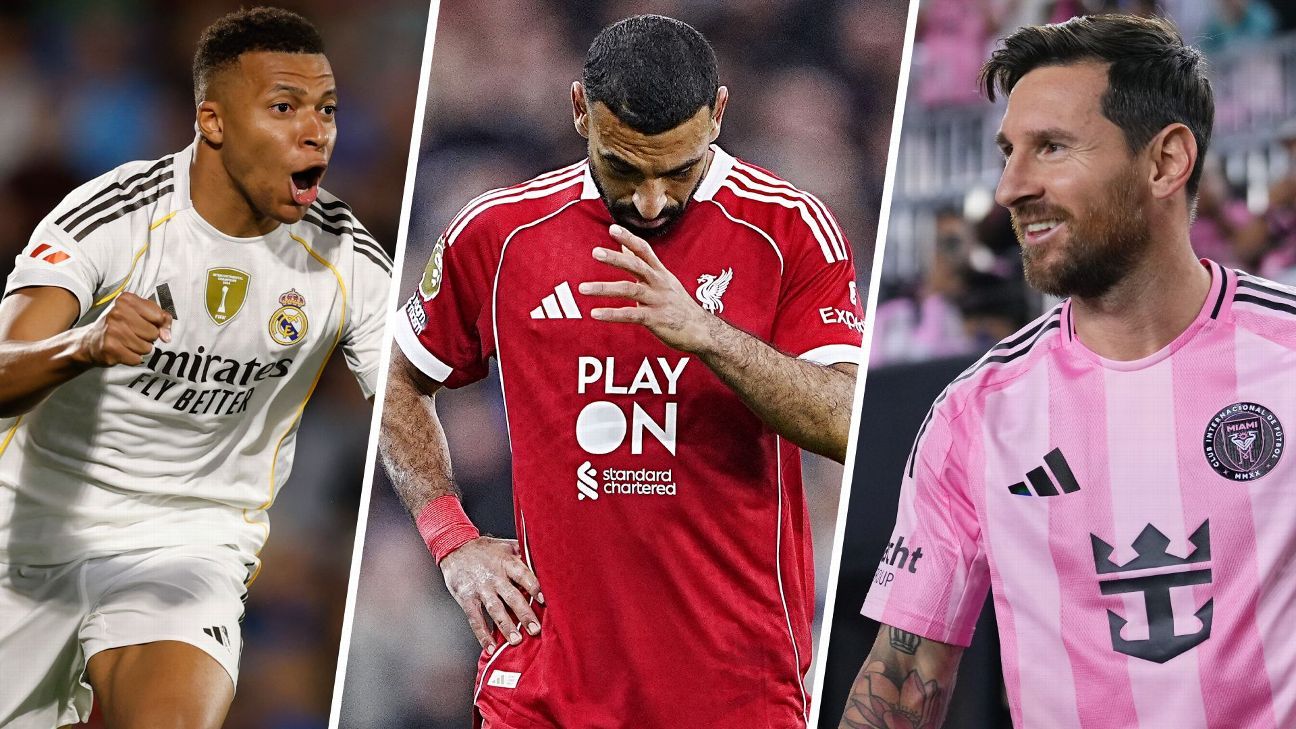 Real Madrid líder graças a Mbappé, Liverpool em crise, hat-trick de Messi: o resumo do fim de semana pelo mundo