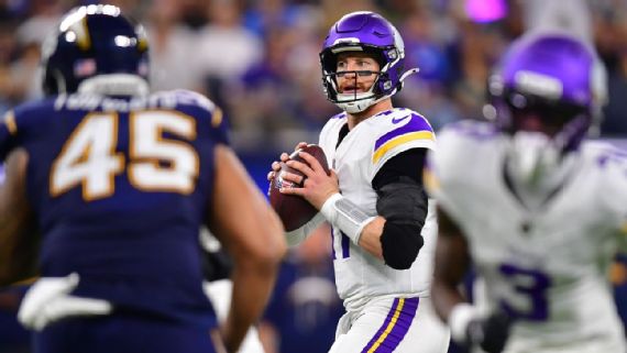 Carson Wentz n'a pas réussi à lancer l'offensive des Vikings contre les Chargers.