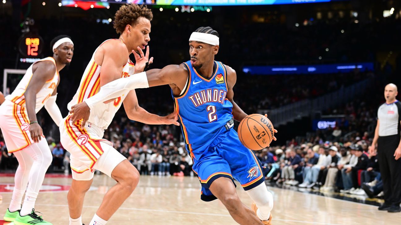 Shai Gilgeous-Alexander e Chet Holmgren arrasam os Hawks, e Thunder segue invicto na NBA