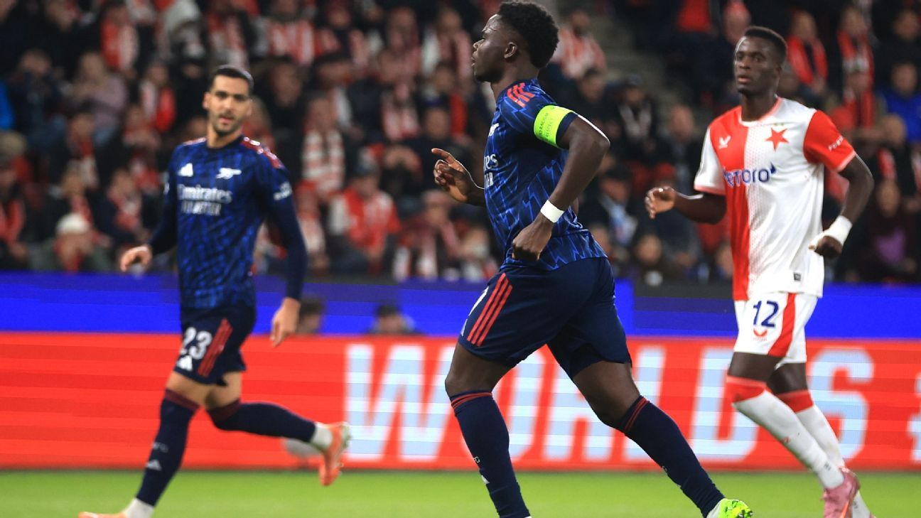 Arsenal vence Slavia Praga e segue com 100% de aproveitamento na Champions