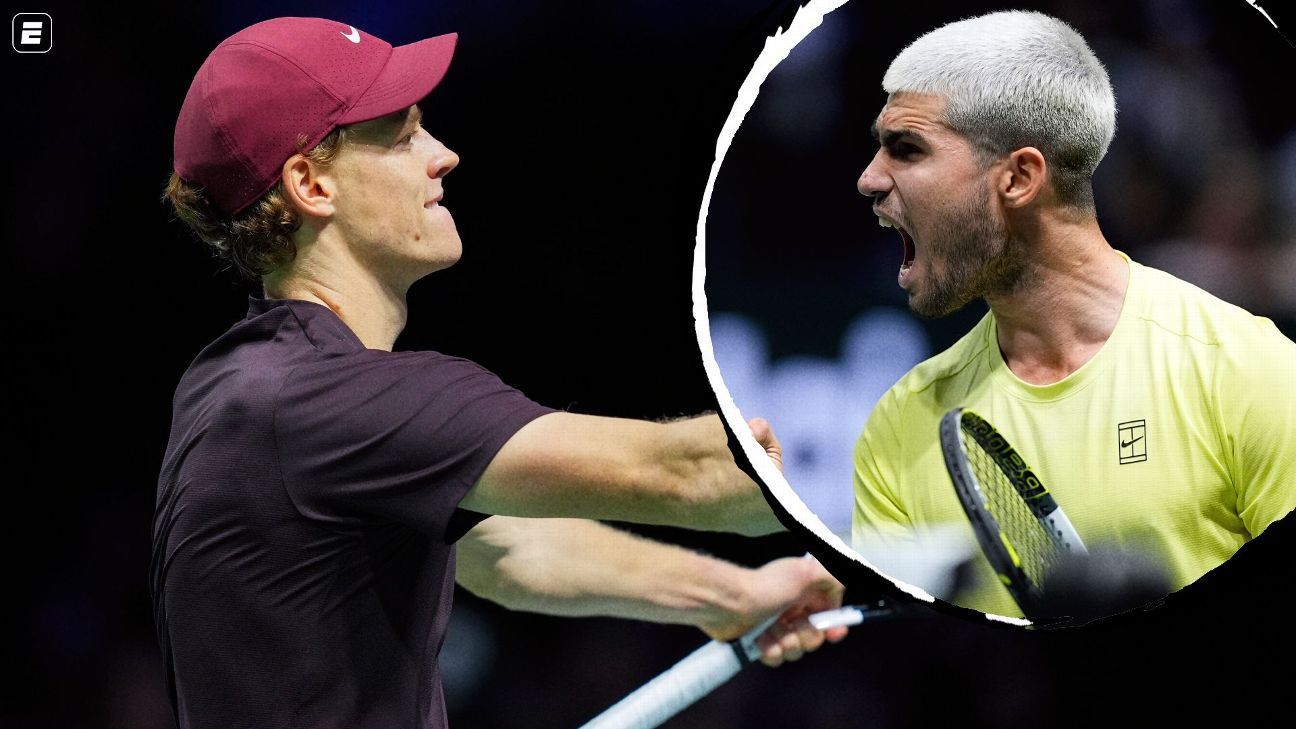 O histórico 'incógnita' do ATP Finals que faz Sinner x Alcaraz ganhar ainda mais emoção por topo do ranking em 2025