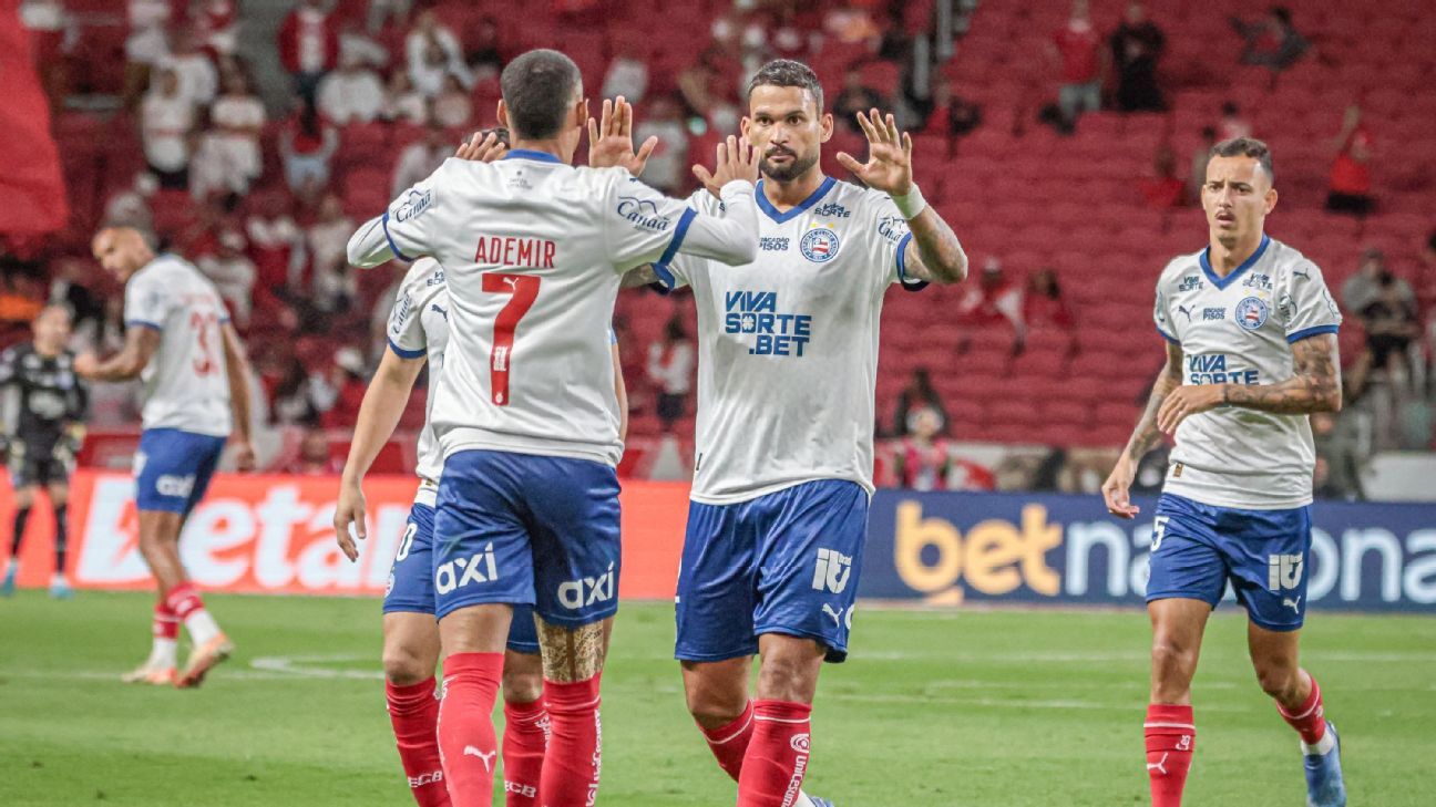 Bahia reage, busca empate nos acréscimos no Beira-Rio e Inter chega a cinco jogos sem vencer no Brasileirão