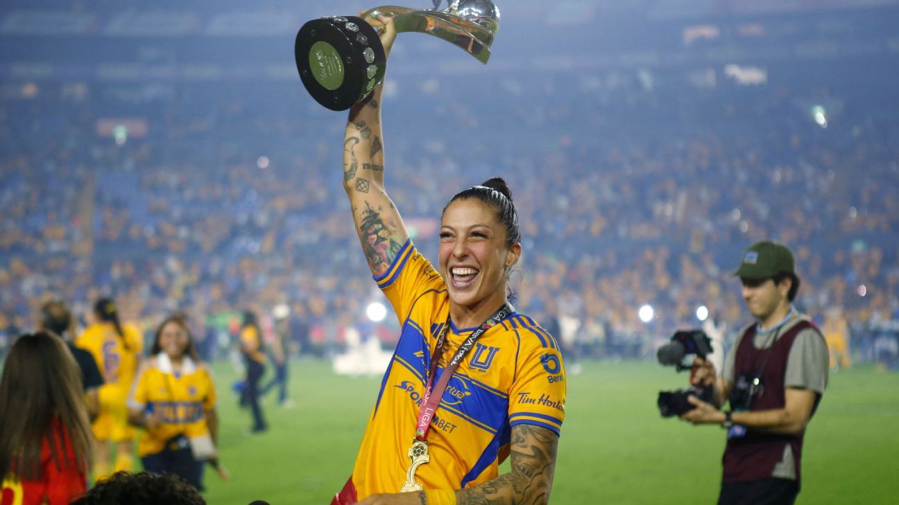 Jenni Hermoso conquista Liga MX con Tigres: Triunfo y revancha en México 2 Jenni Hermoso ganó el título de la liga mexicana en su tercer intento el domingo.